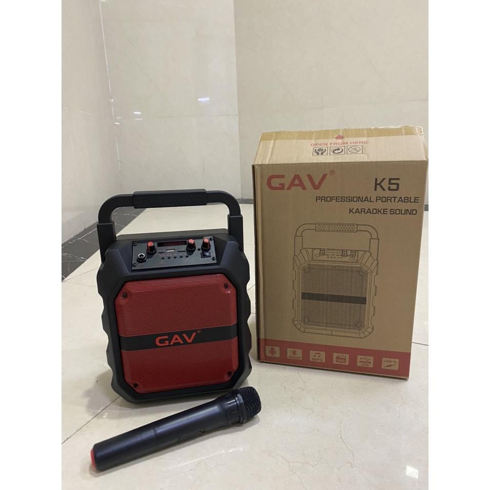 Loa karaoke K5 GAV co 1 Míc có dây 6 inch 5 bán chạy năm 2022