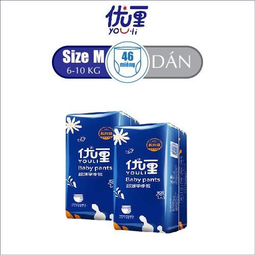 Tã/Bỉm Dán YOUL xanh size M88 cho bé 6-10kg