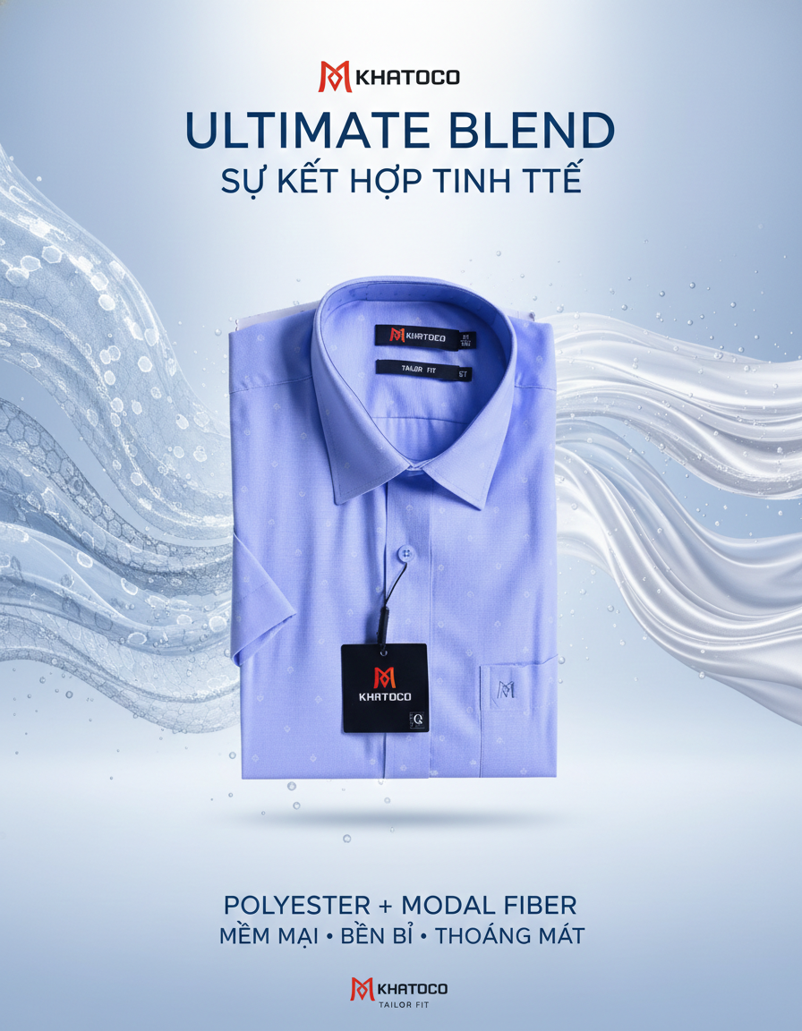 Áo sơ mi nam Khatoco tay ngắn(M-2XL)