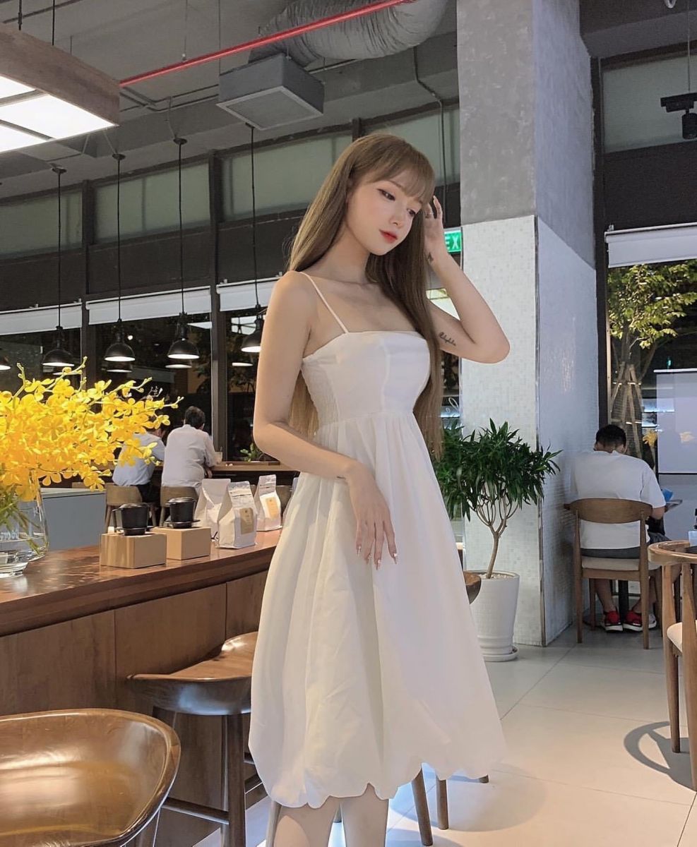 Đầm Babydoll Đuôi Váy Phồng Bí