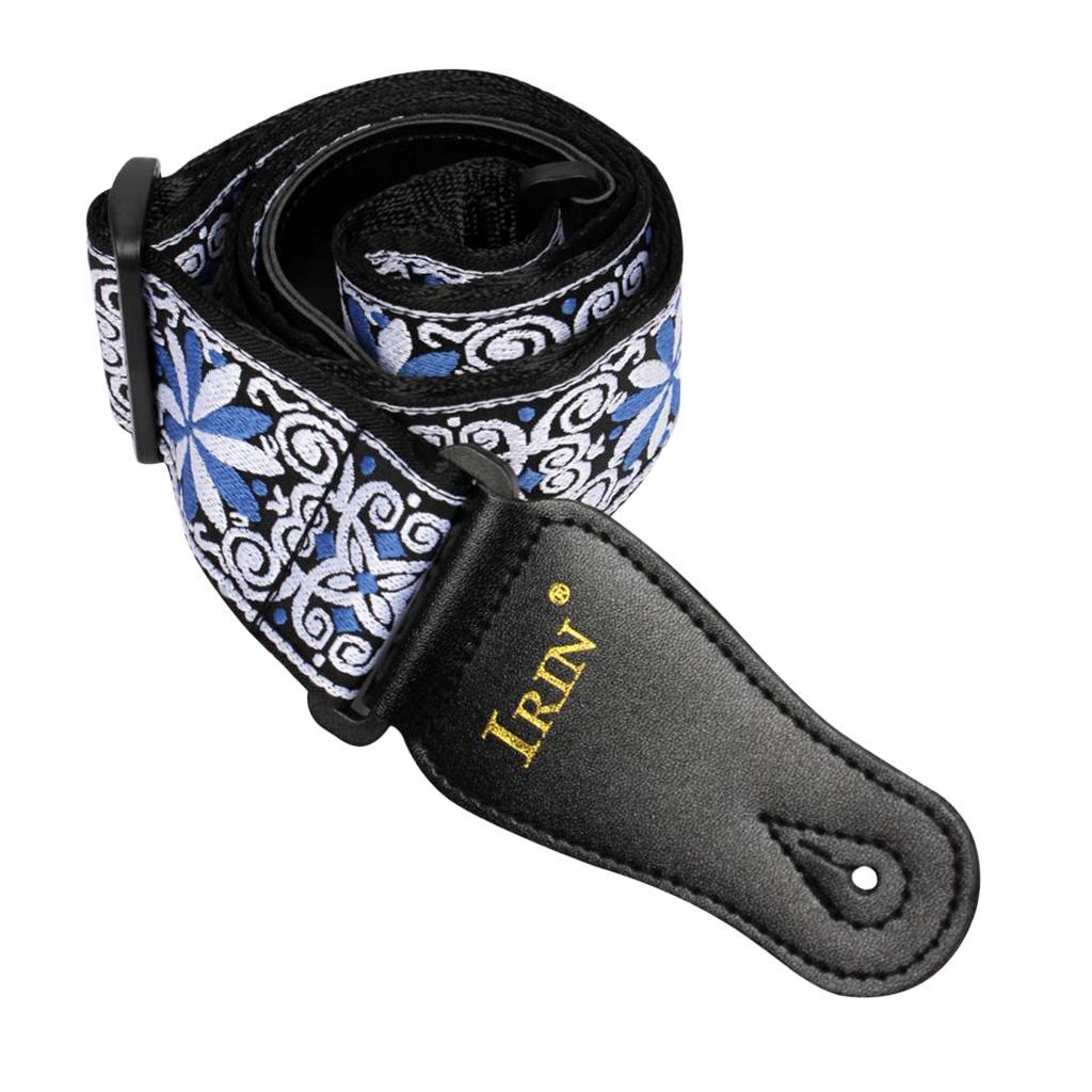 Adjustable Comfortable Guitar  Strap for Electric Acoustic Guitar Blue