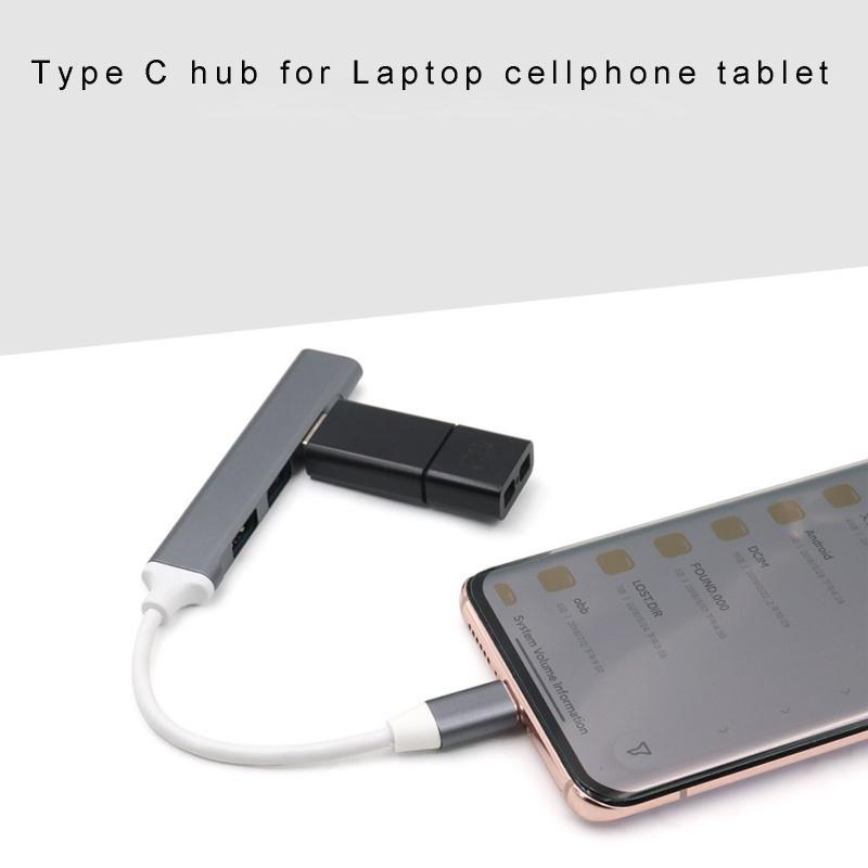 Đầu chuyển đổi đa năng USB C HUB Type C sang 3X USB 2.0 + USB 3.0 4 cho Laptop máy tính điện thoại