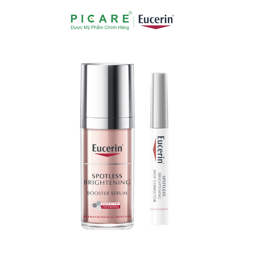 Combo Giảm Thâm Nám &amp; Dưỡng Trắng Eucerin Spotless Brightening Booster Serum 30ml &amp; UltraWhite Spotless Corrector 5ml