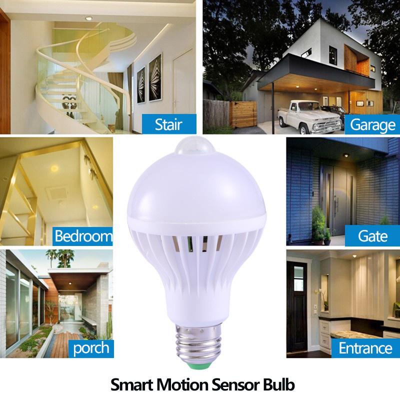 Bóng đèn Led Cảm biến chuyển động PIR Bóng đèn thông minh 5W 7W 9W E27 Bóng đèn Led 220V Cảm biến âm thanh rađa Cảm biến giọng nói Bóng đèn thông minh cho ngôi nhà