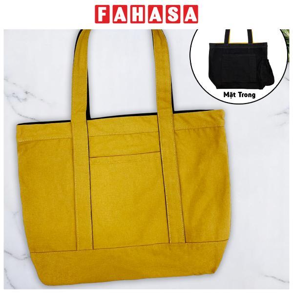 Túi Vải Tote 2 In 1 Phối 2 Màu - Saigon ZeroWaste - Màu Vàng + Đen