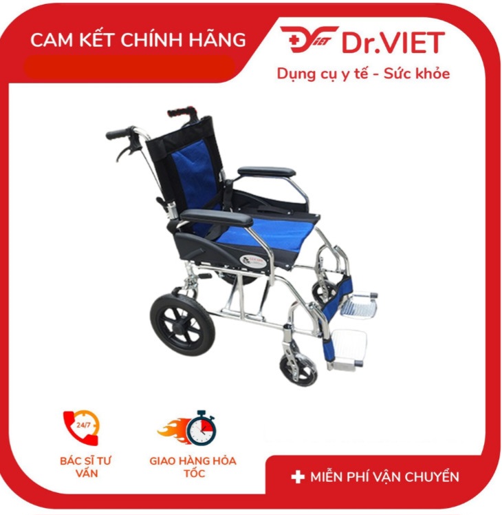 Xe lăn hợp kim nhôm du lịch siêu nhẹ Lucass X63L- Thuận tiện cho việc di chuyển, gập lại gọn gàng mang theo