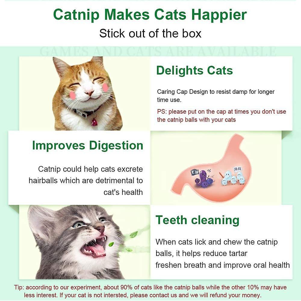 3 quả bóng catnip, đồ chơi mèo ăn được cho mèo liếm, đồ chơi mèo con khỏe mạnh an toàn