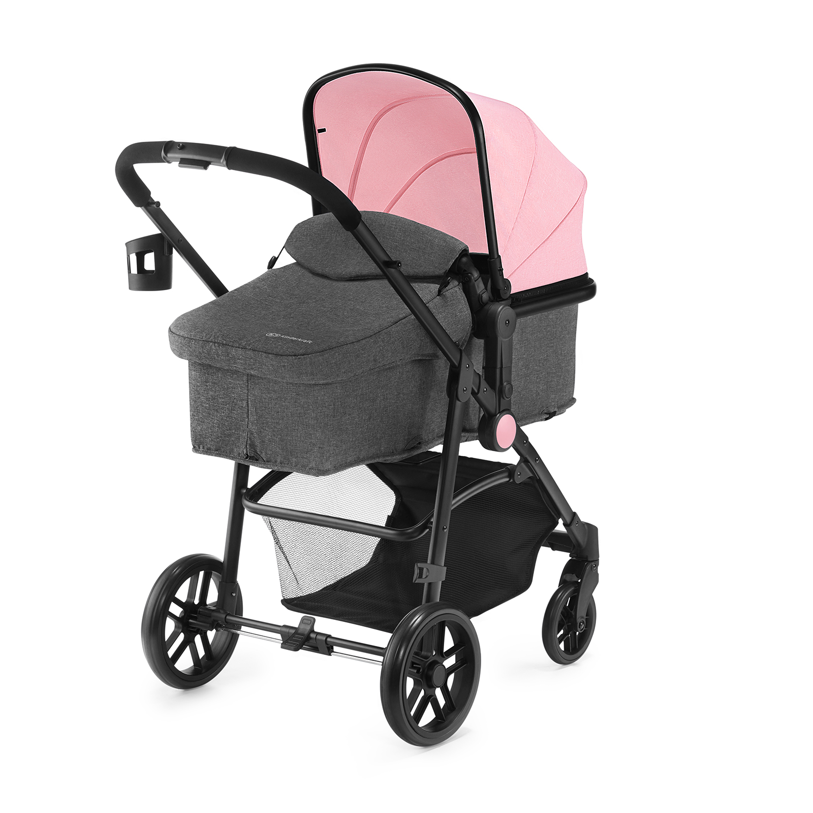 Bộ xe đẩy Kinderkraft Juli 3in1 cho bé từ 0 tháng tuổi - Gồm xe đẩy, xe nôi và ghế ngồi ô tô - Chính hãng