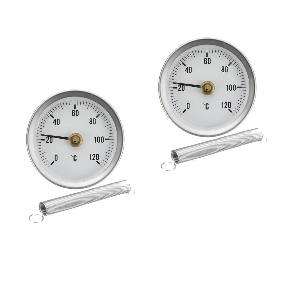 63mm Clip-on Cutting Die Pipe Thermometer Temperature Gauge Clip-On with Spring 0-120℃