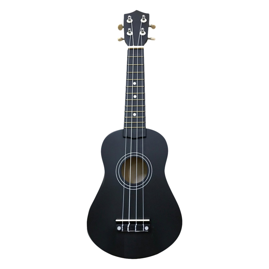 Combo Đàn Ukulele Soprano Màu Trơn KBD 33A15-De (Đen) + Bao Đàn