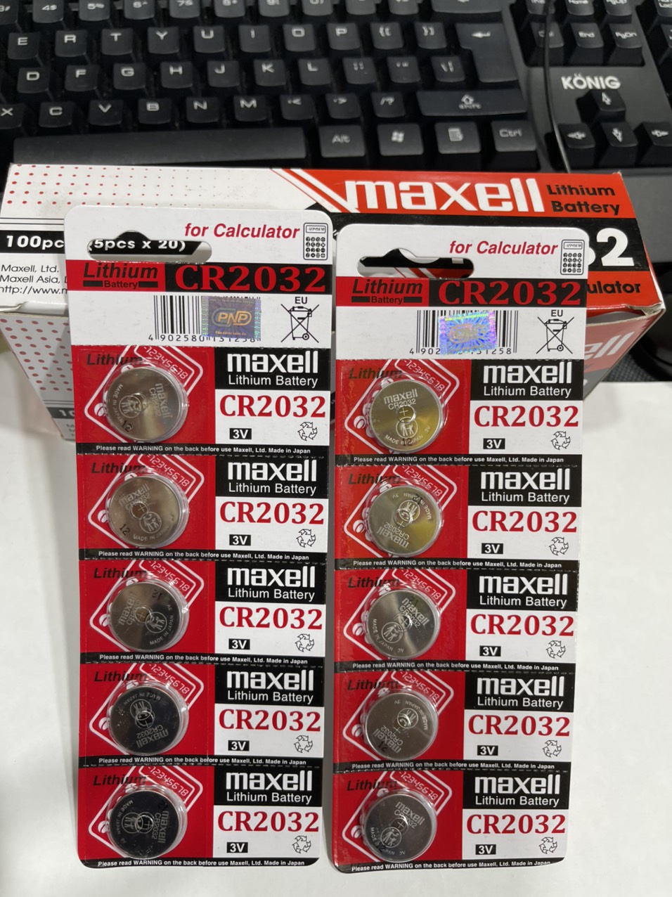 Vĩ 5 viên pin Maxell CR2025-CR2016-CR2032 -CR1220-CR1620-CR1616-CR1632   3V - hàng nhập khẩu