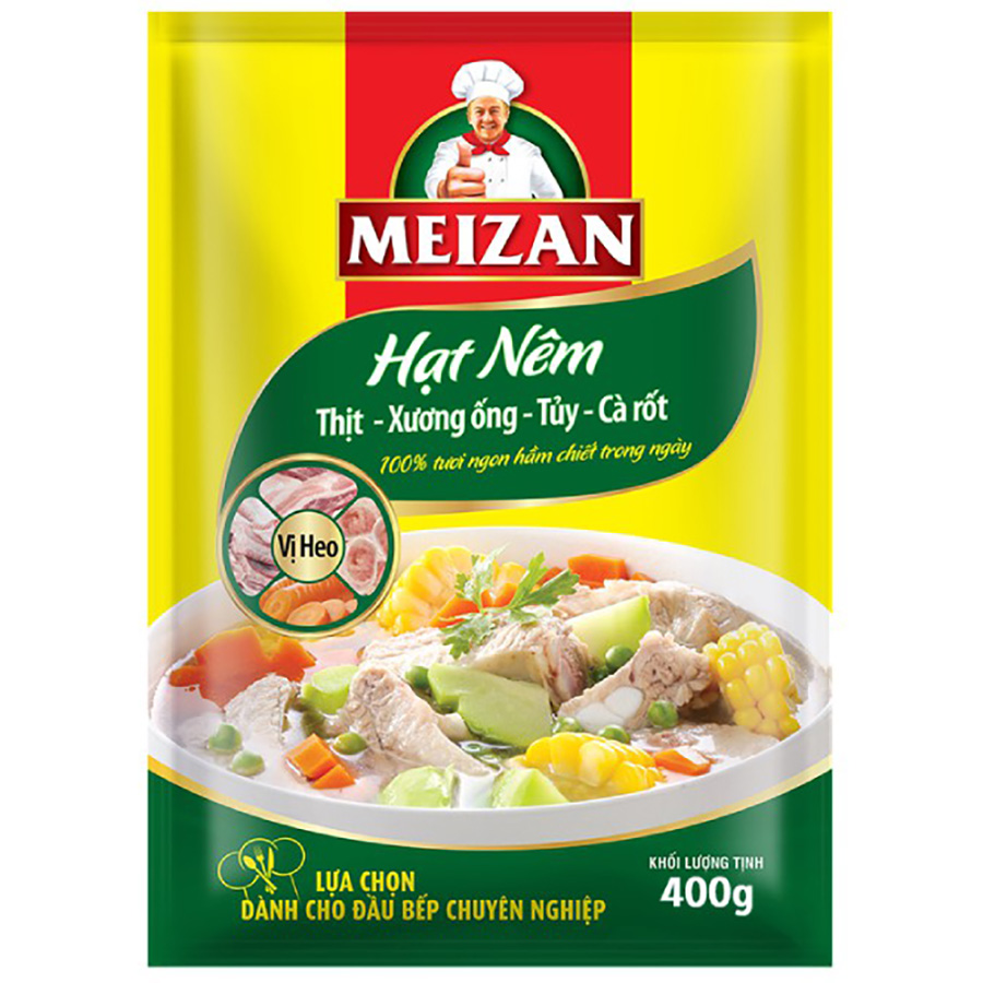 Hạt nêm Meizan Thịt, Xương Ống, Tủy, Cà Rốt - Vị heo