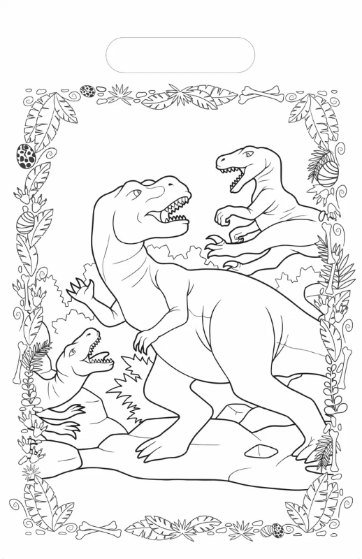 Sách Deluxe Colouring Pad - Dinosaur (A4)