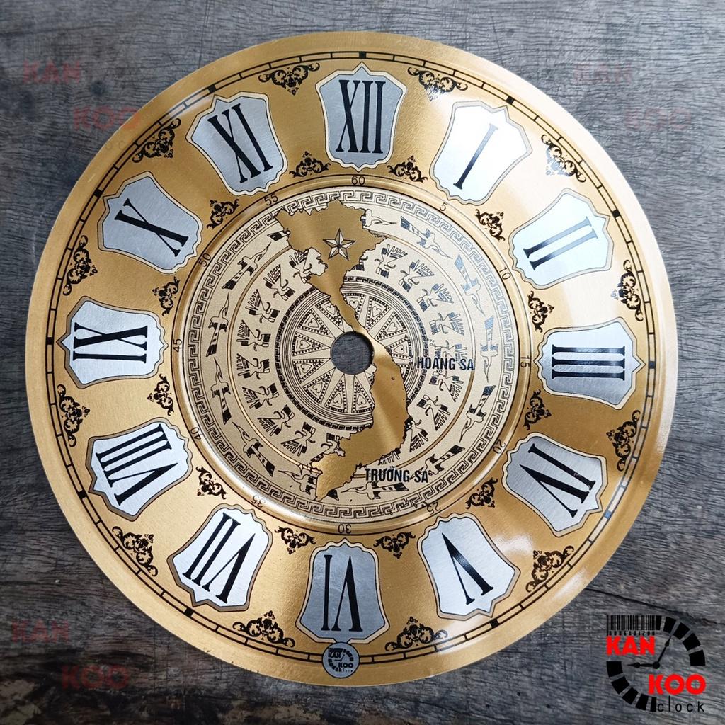 Mặt số đồng hồ treo tường nhôm dập nổi kiểu số La Mã 15.5cm