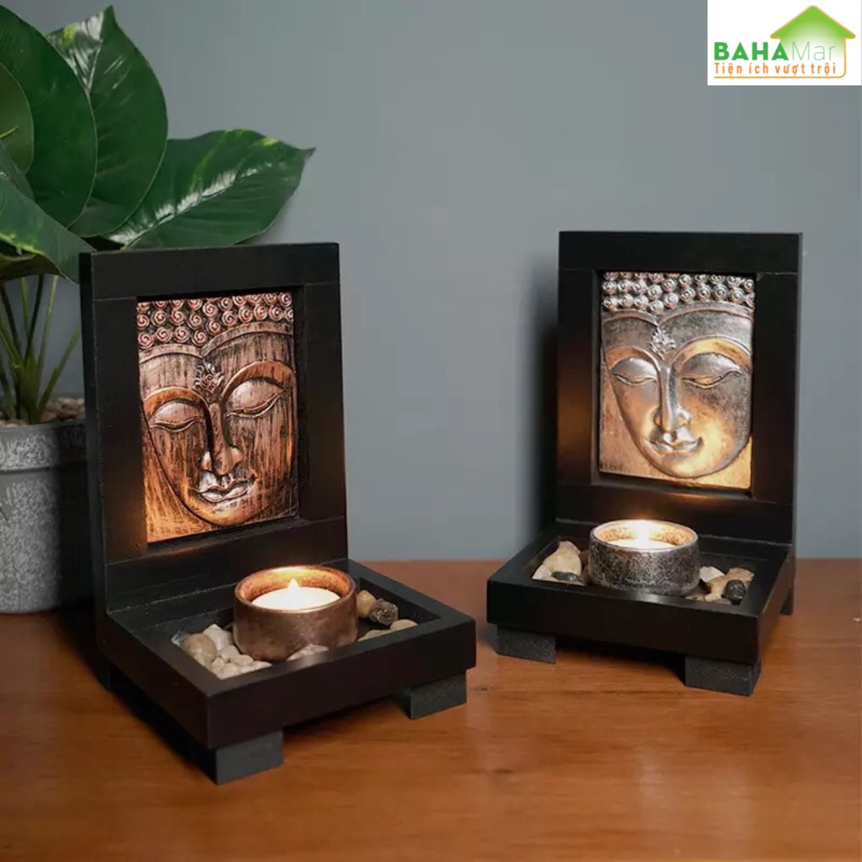 DECOR TRANG TRÍ HÌNH MẶT PHẬT ĐỐT NẾN PHONG CÁCH THIỀN "BAHAMAR" Mang lại một không gian Thiền thanh thoát trang trí vào không gian và tạo ra một yên tĩnh,