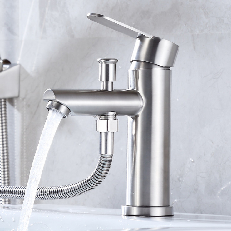 Bộ vòi liền sen SUS304 + 2 dây cấp - Cao cấp ITALIA