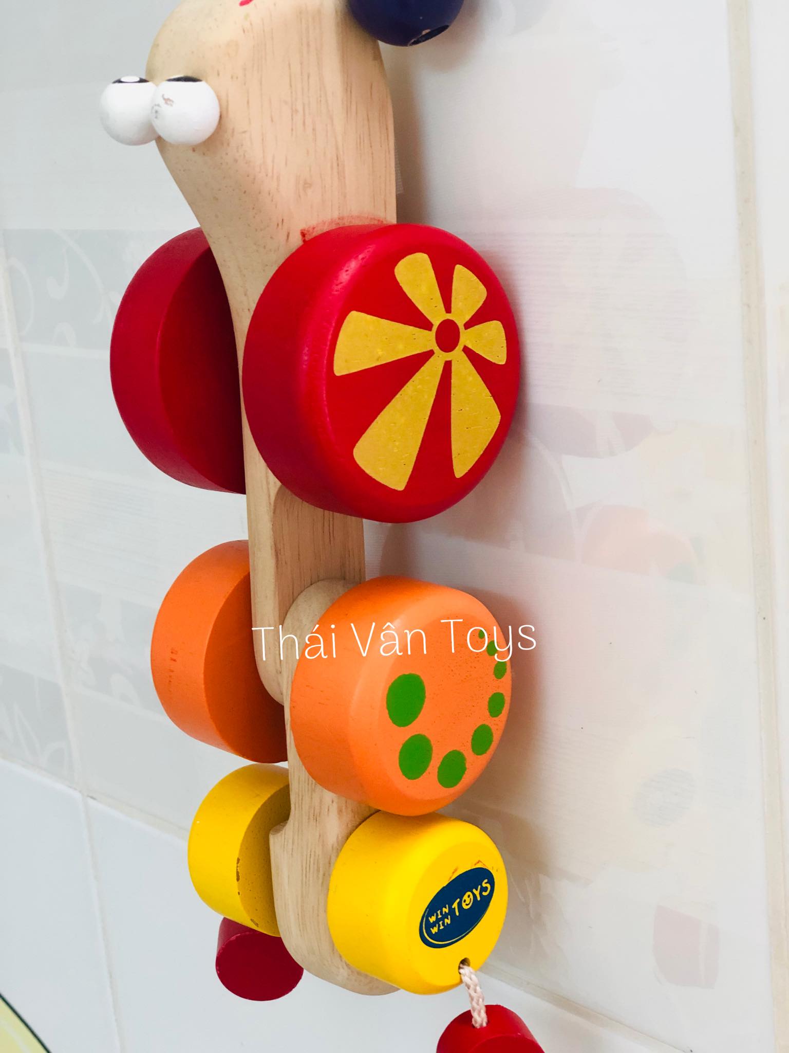 Đồ chơi gỗ hình chú ốc sên giúp bé vận động - Ốc sên vui vẻ