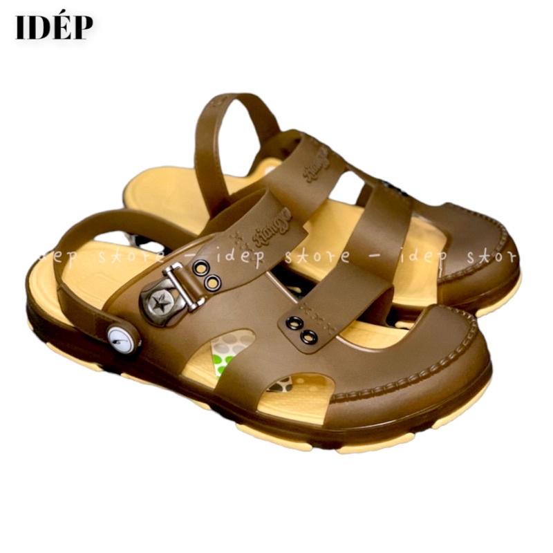 Dép cross sandal cao cấp Kiangyou GL020- Giày sục nhựa dẻo bít mũi nam nữ đúc EVA siêu nhẹ đi mưa, đi biển + ẢNH THẬT