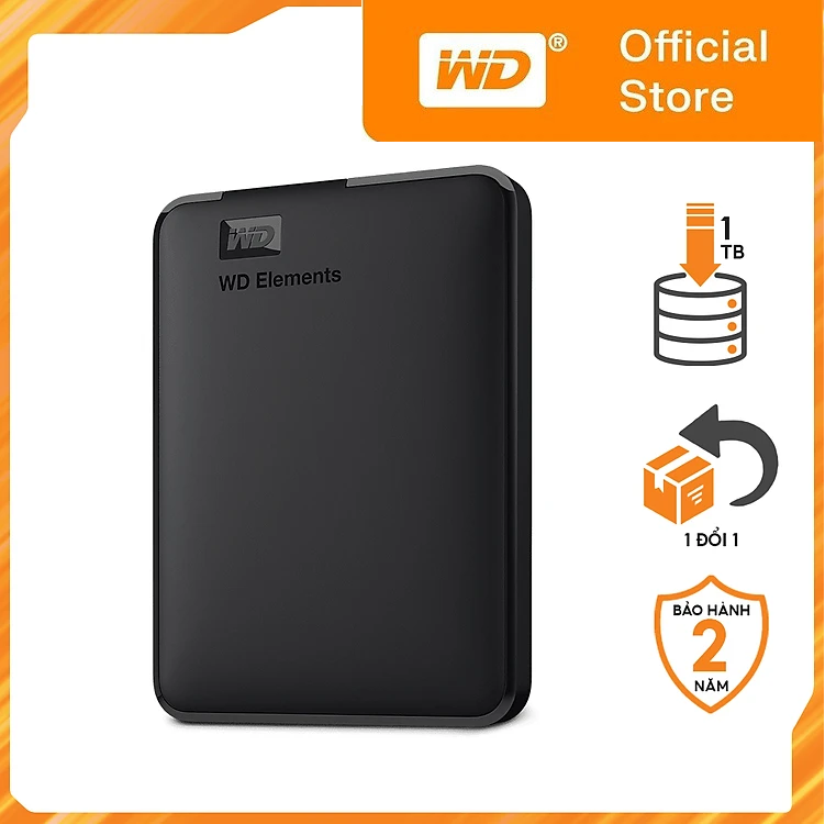 Ổ Cứng Di Động WD WD Elements Portable 2.5 Hàng Chính Hãng