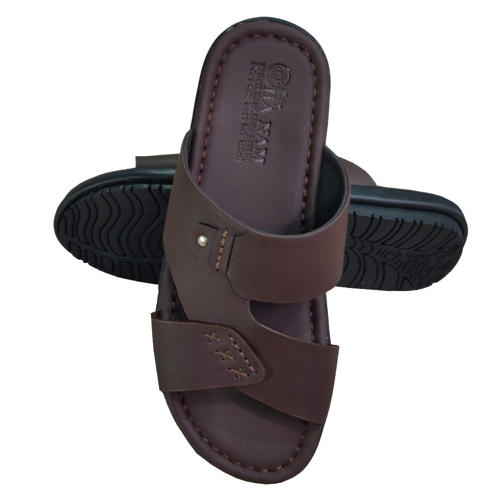 Dép Nam Quai Ngang HÀ NAM Da Bò Thật Cao Cấp DNA2217