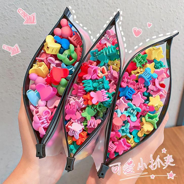 Set 50 Kẹp Tóc Càng Cua Mini Nhiều Màu Cho Bé Gái KEP50