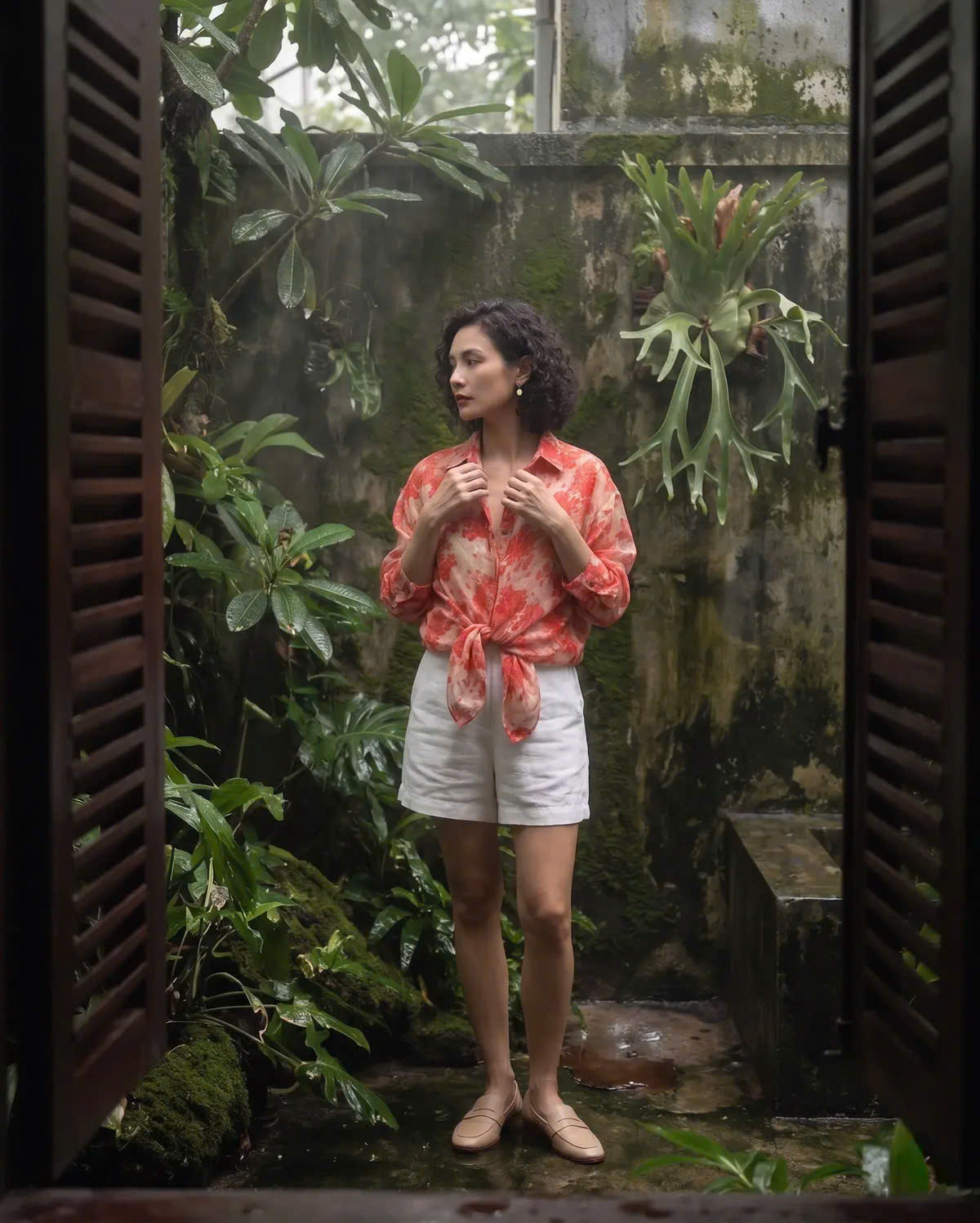 Áo Sơ Mi Dáng Rộng Oversize Gai Xanh Ramie Thanh Minh Top175 Thời trang Hity