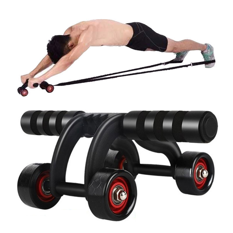 Con Lăn Tập Cơ Bụng 4 Bánh Dụng Cụ Tập Bụng Đa Năng Tại Nhà Hiệu Qủa Tặng Kèm Thảm Lót Gối TT11