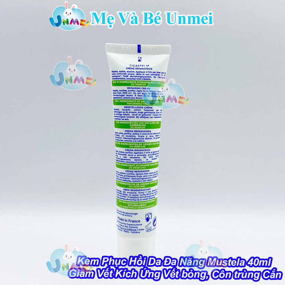 Kem Phục Hồi Da Đa Năng Mustela Cicastela Repairing Cream 40ml Dành Cho Bé Từ Sơ Sinh Và Trẻ Em