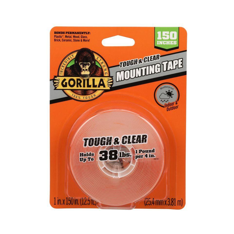 Băng Dính Trong 2 Mặt Siêu Chắc, Chịu Lực Tốt, Băng Keo Trong 2 Mặt Gorilla Tough & Clear Mounting Tape XL