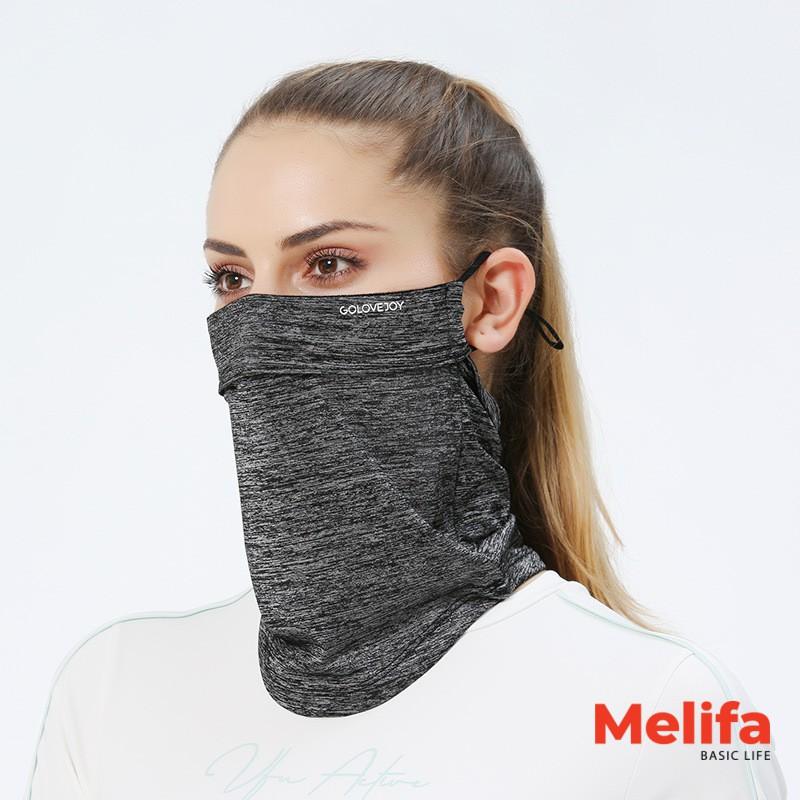 Khẩu trang chống nắng nam nữ nhiều màu trùm cổ vai , chống tia UV UPF50+ chất cotton lụa mã K0148