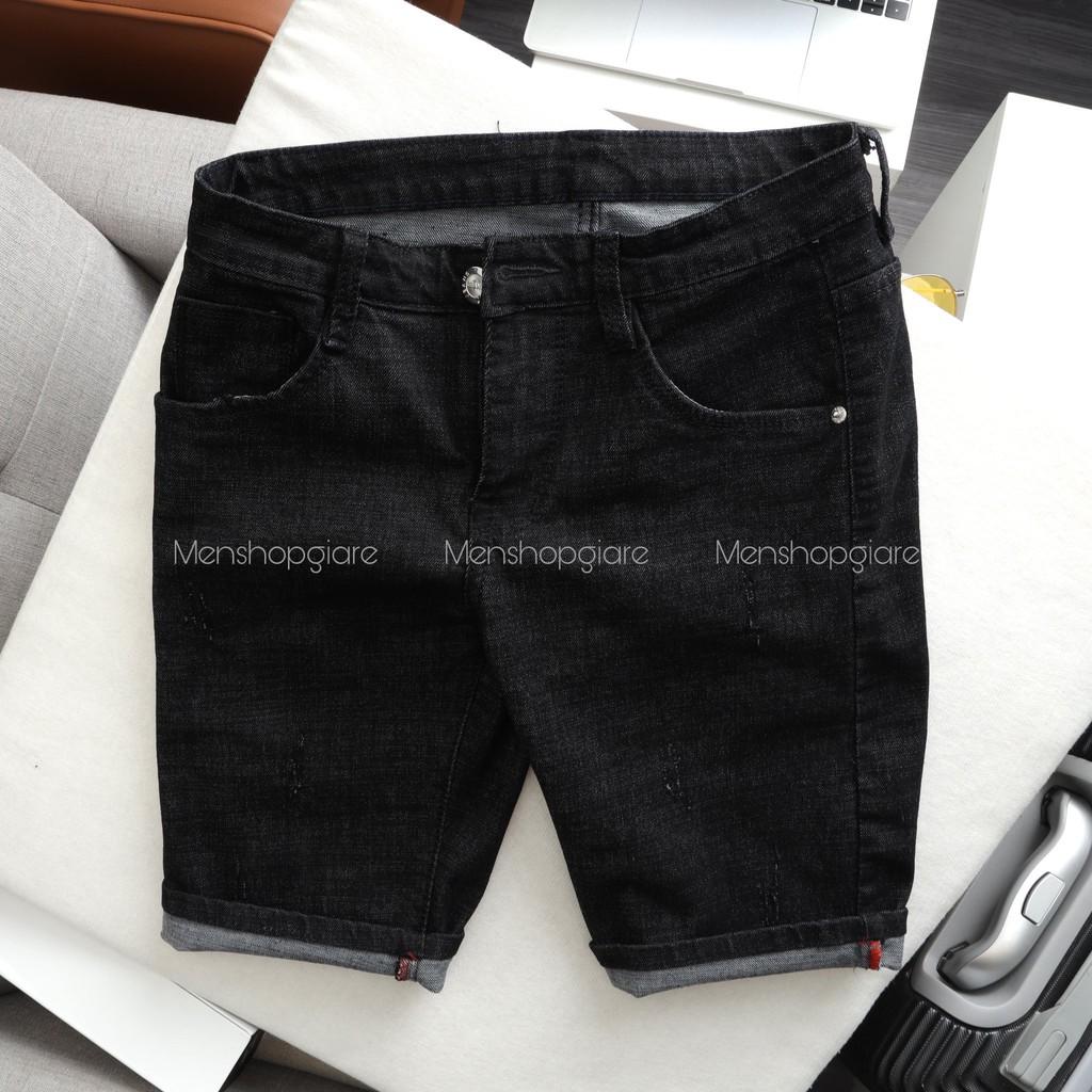 Quần Short Nam VNXK Short Jean Nam Cào Xước Phong Cách Thời Trang