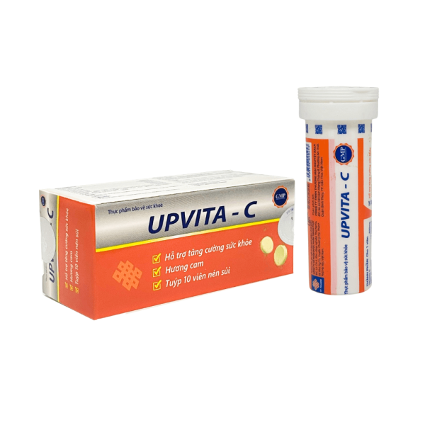 Viên sủi bổ sung vitamin hỗ trợ tăng cường sức khoẻ, nâng cao đề kháng Upvita-C Hộp 10 viên