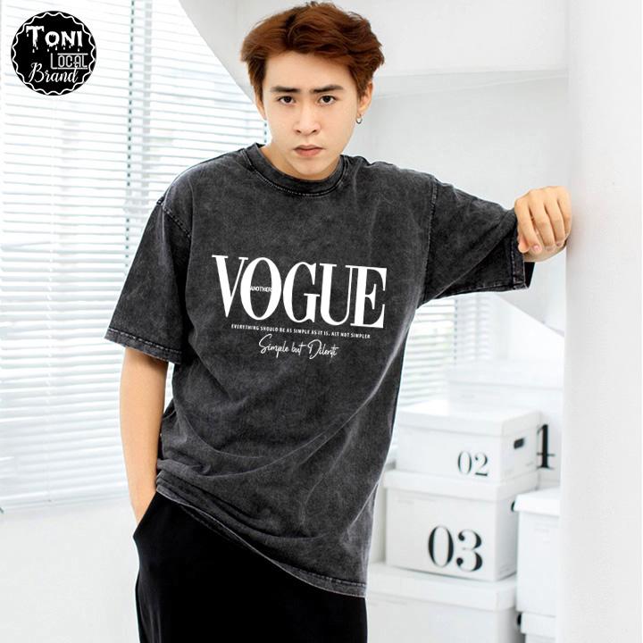 Áo Thun Tay Lỡ Local Brand VOGUE Cotton 100 form rộng nam nữ Unisex (AT2200L - Full Box - Kèm Video Ảnh Thật)