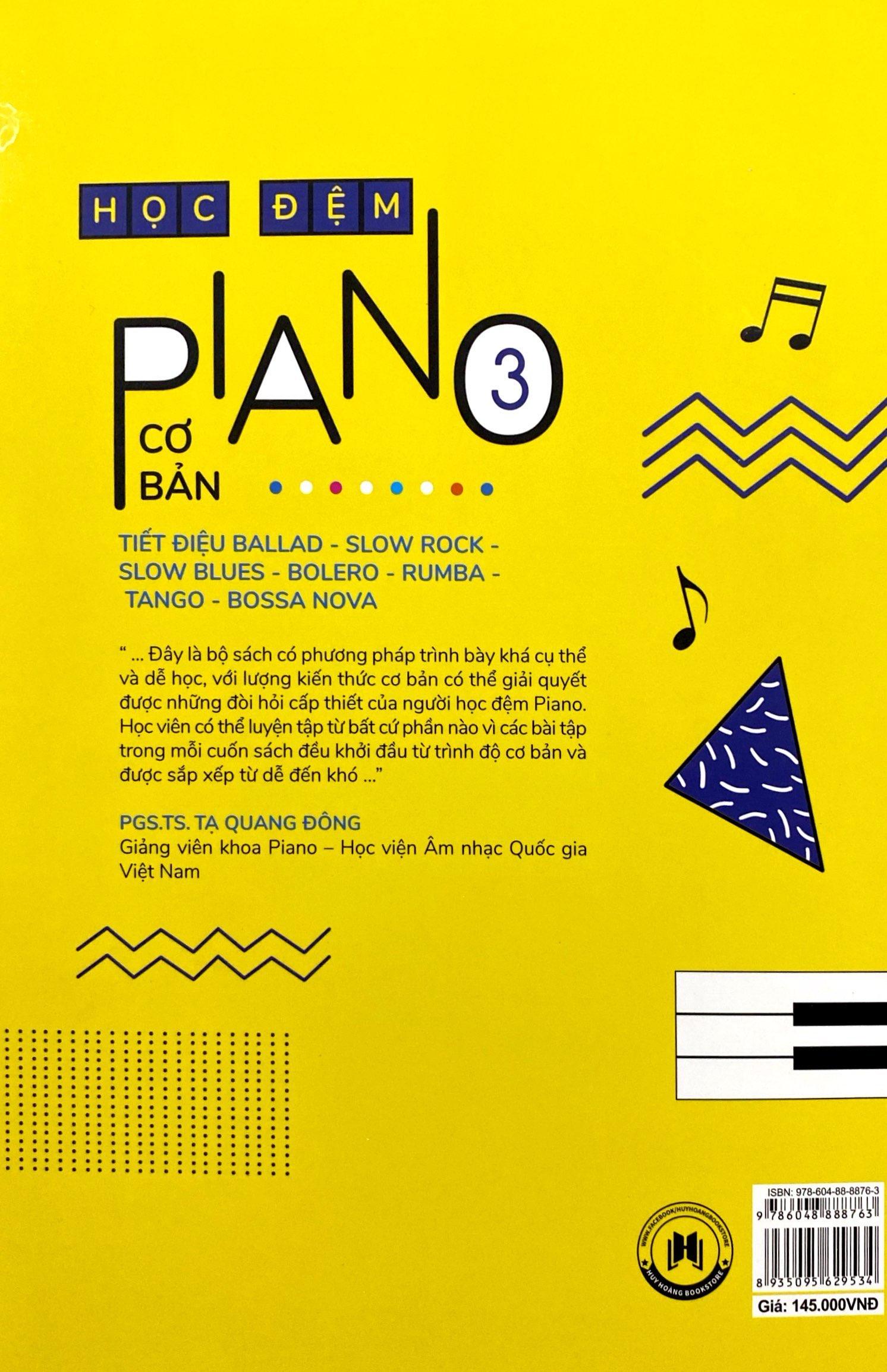 Sách Học Đệm Piano Cơ Bản 3 (Tái Bản 2020)