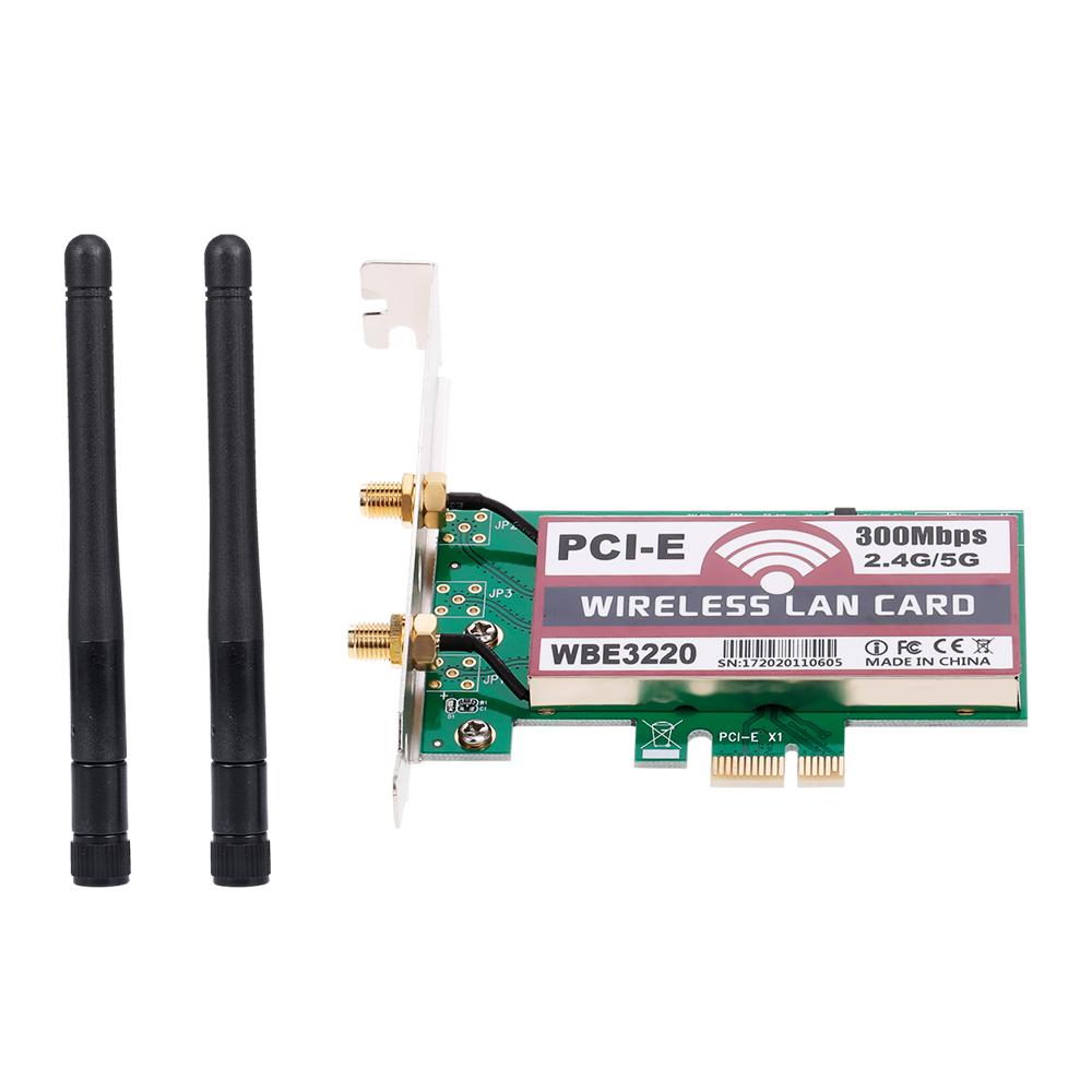 Thẻ mạng WIFI LAN không dây với ăng-ten độ lợi cao Chức năng AP Thẻ bộ điều hợp PCI-E 300M