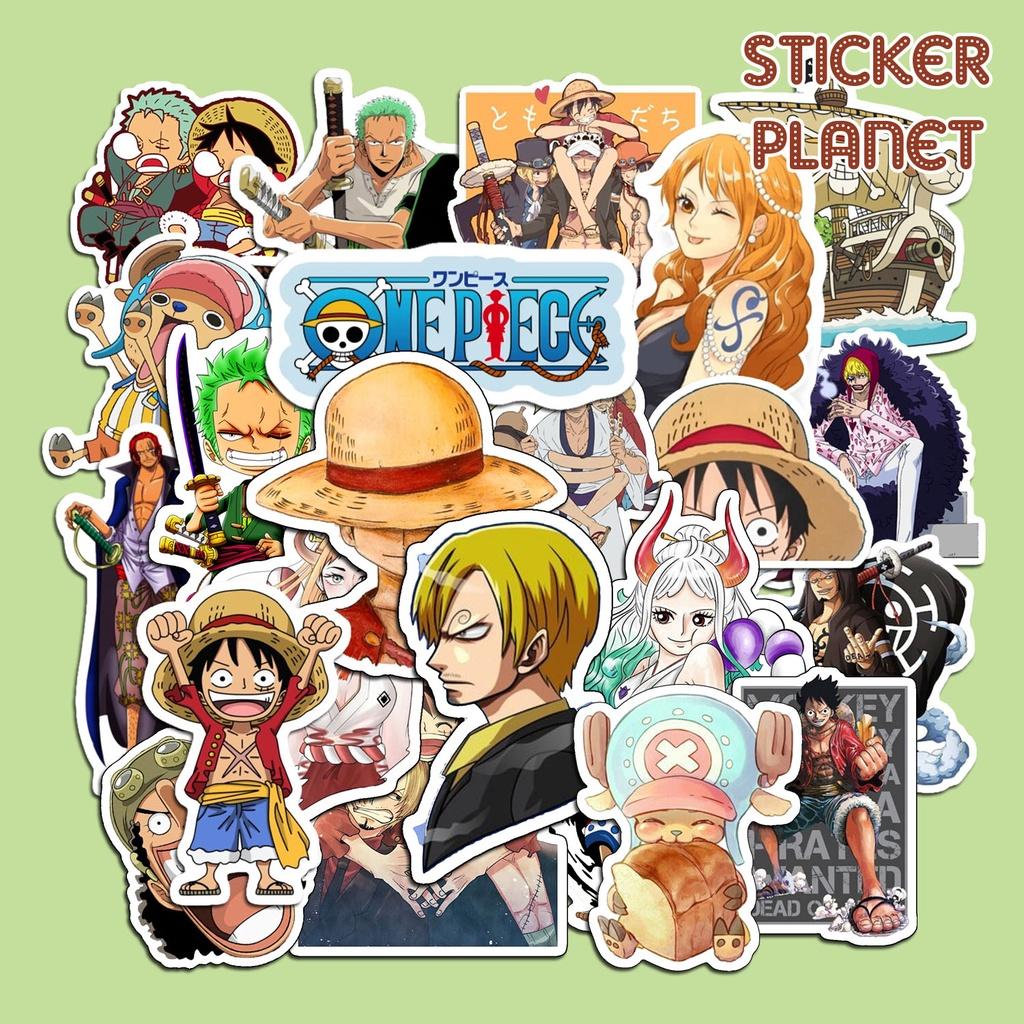 Sticker One piece trang trí mũ bảo hiểm, đàn, guitar, ukulele, điện thoại laptop