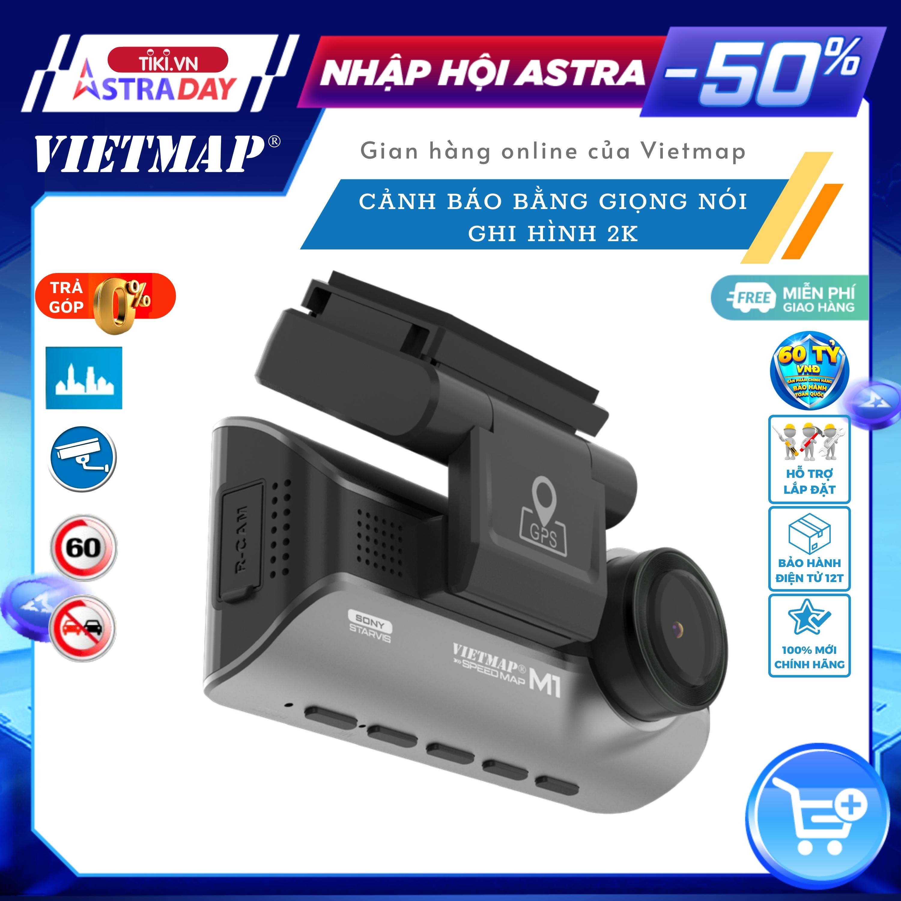 Vietmap SpeedMap M1 - Camera hành trình ô tô Cảnh báo giao thông bằng giọng nói - Cảnh báo Vượt tốc độ - Hàng chính hãng