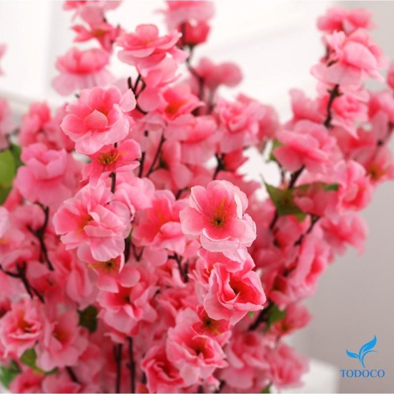 Cành đào giả trang trí tết decor phòng khách cao cấp chụp ảnh đẹp dài 65 - 120cm H00