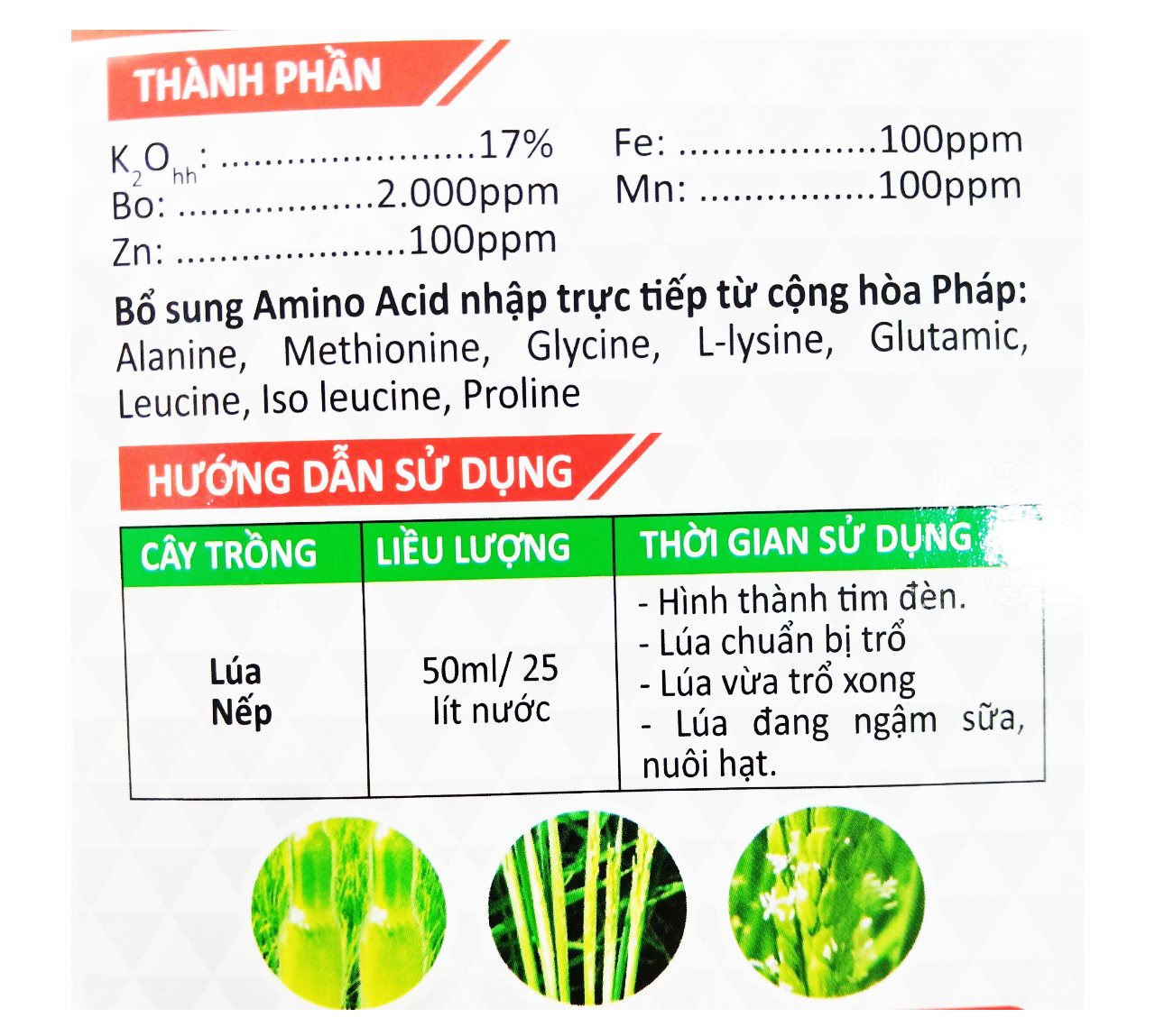 Phân bón VIGAMI KAMI vô gạo 500ML