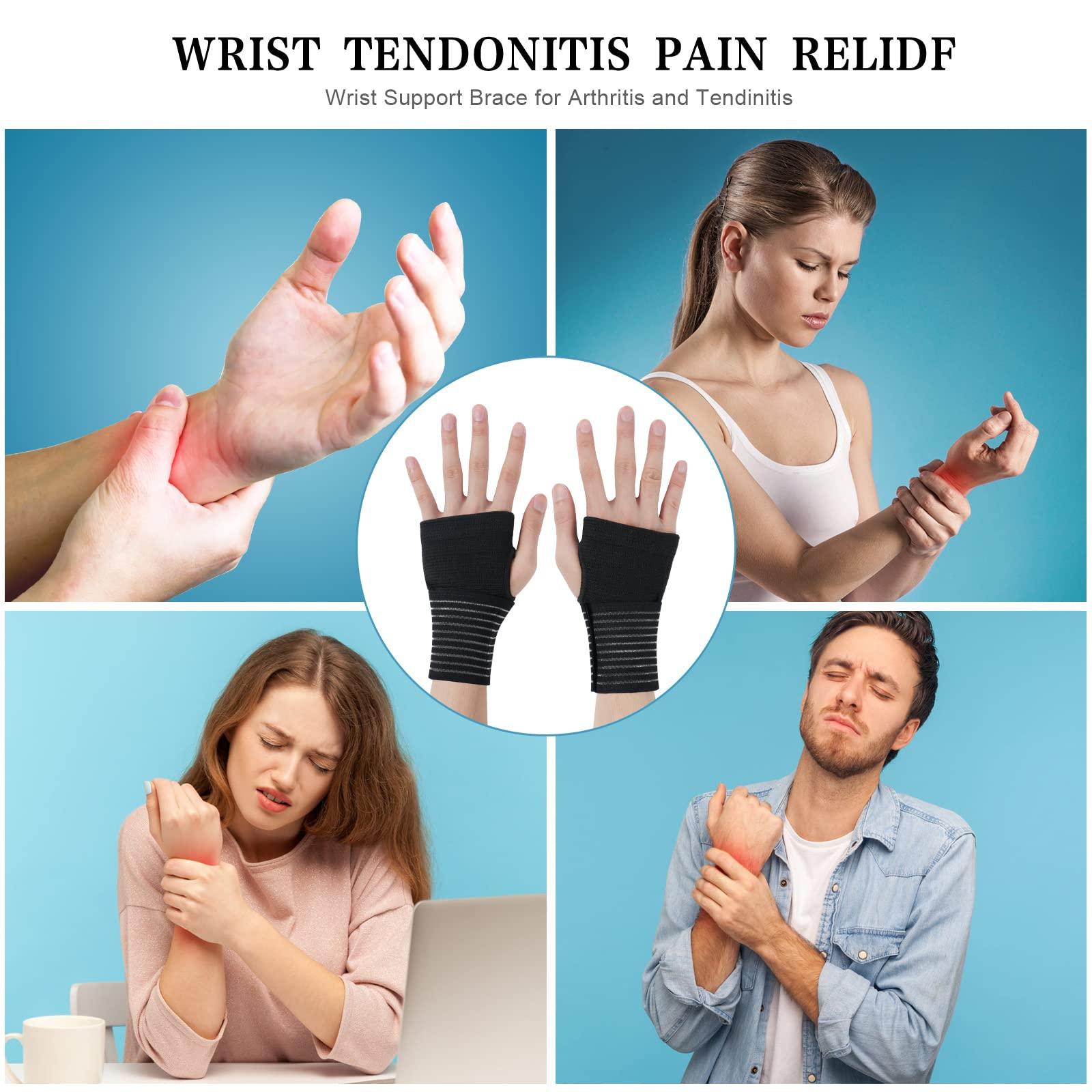 Băng chính, 2 miếng băng thủ công cổ tay với dây buộc Velcro cho thể thao và cuộc sống hàng ngày, cổ tay đeo cổ tay cổ tay cho phụ nữ và nam giới
