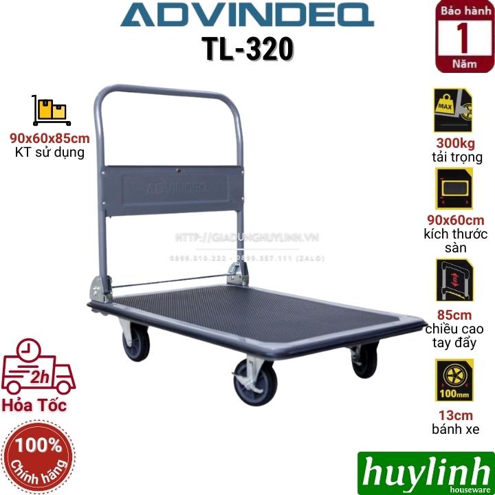 Xe kéo đẩy hàng sàn thép Advindeq TL-320 - Tải trọng 300kg - Chính hãng