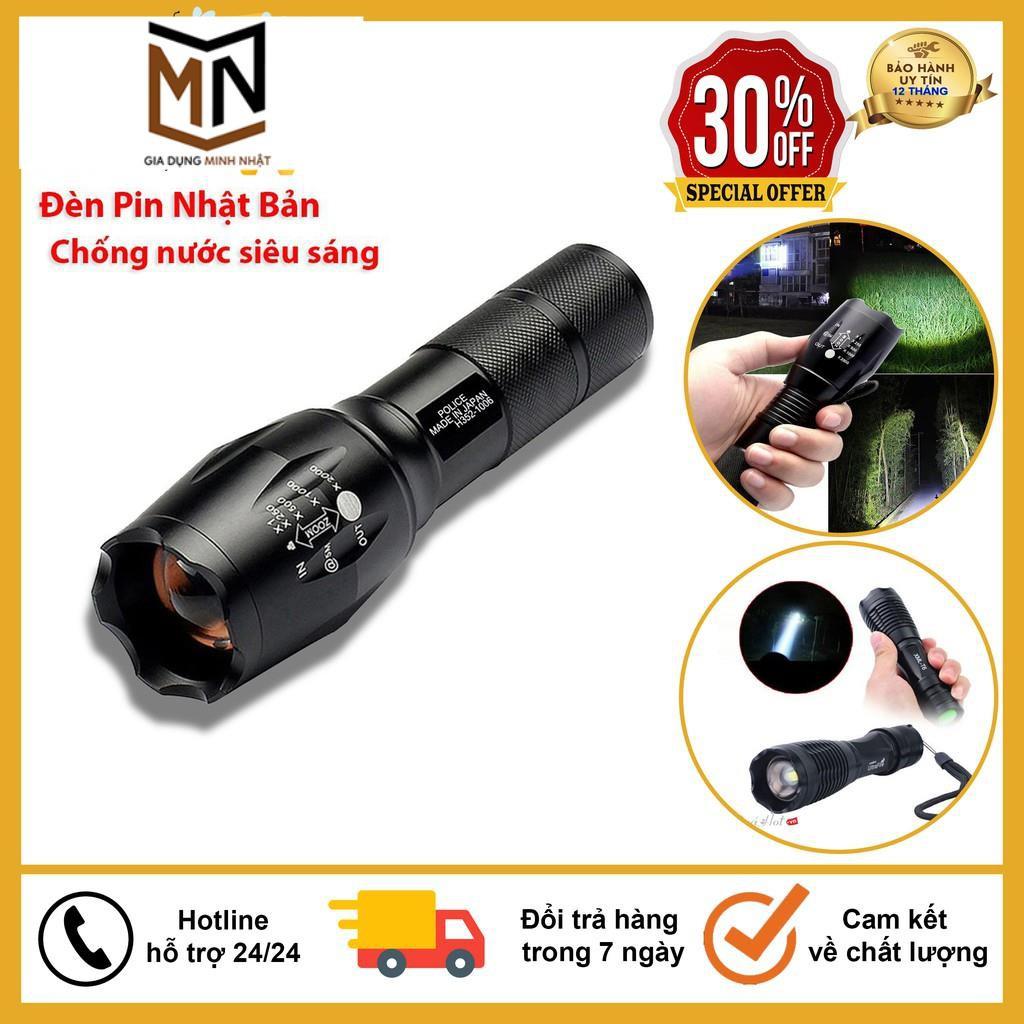 Đèn Pin Led Siêu Sáng SML - T6 Cao Cấp, Hợp Kim Thép Chống Nước, Pin Có Thể Sạc, Hàng Loại 1 Full Hộp Kèm Sạc