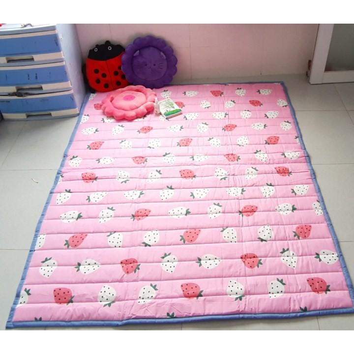 Topper Lót Nệm / Đệm Văn Phòng / Nệm Cuộn Trải Sàn Kiểu Nhật + Kèm 1 Áo Gối : Nhiều Mẫu - Giao Màu Ngẫu Nhiên