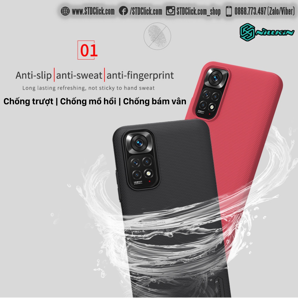 ỐP LƯNG DÀNH CHO ĐIỆN THOẠI XIAOMI REDMI NOTE 11S NILLKIN NHỰA CỨNG SẦN