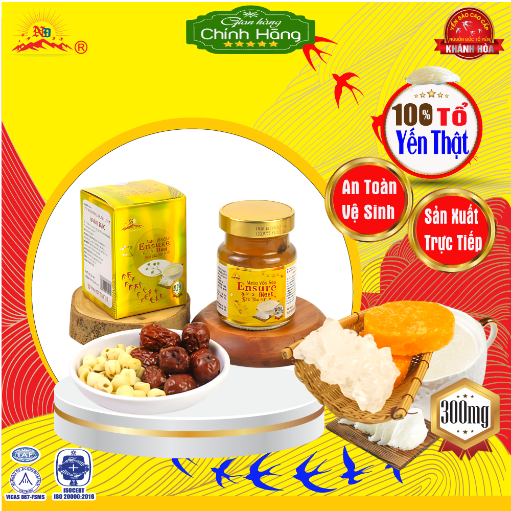 Yến Chưng Tam vị Ensure Nest Với 300mg (25%) Yến tươi Khánh Hoà hủ 70ml