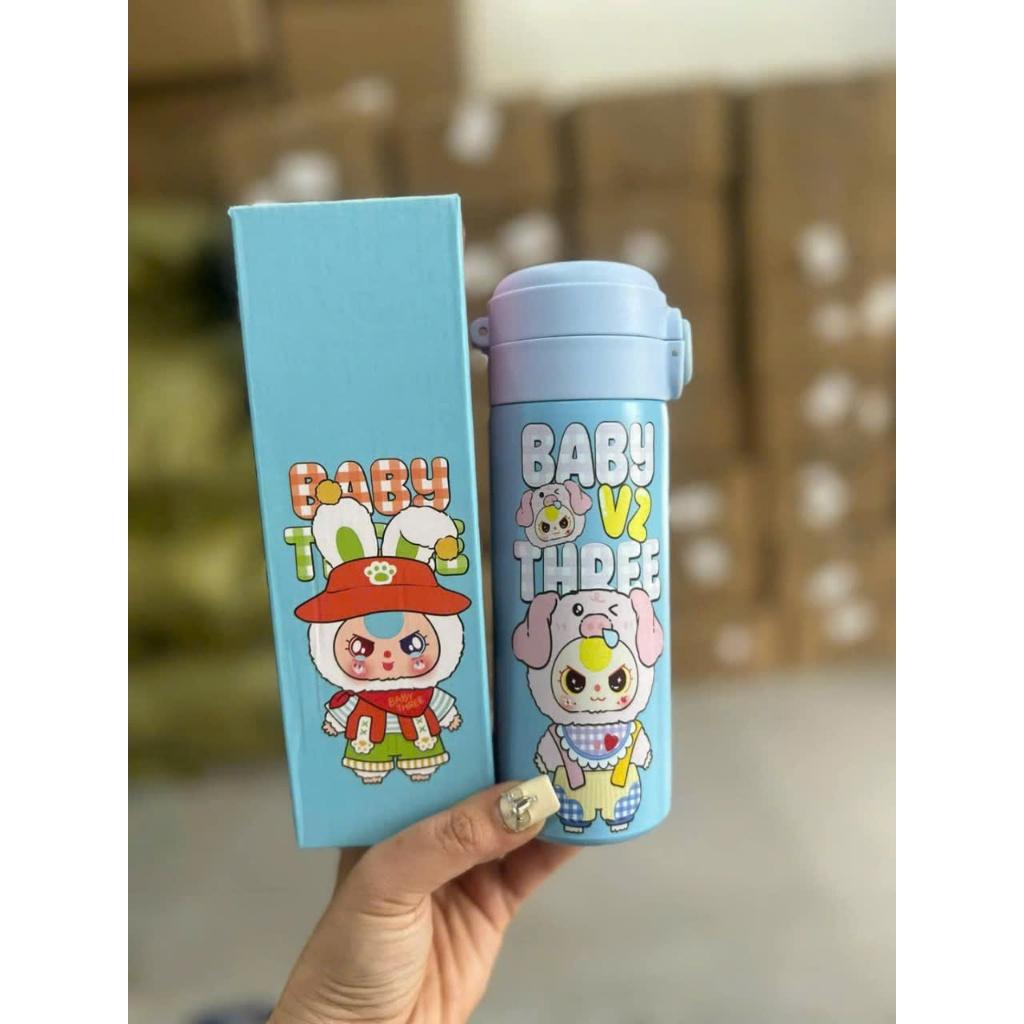 Bình nước giữ nhiệt hoạ tiết Baby Three cho bé dung tích 500ml - giao họa tiết ngẫu nhiên