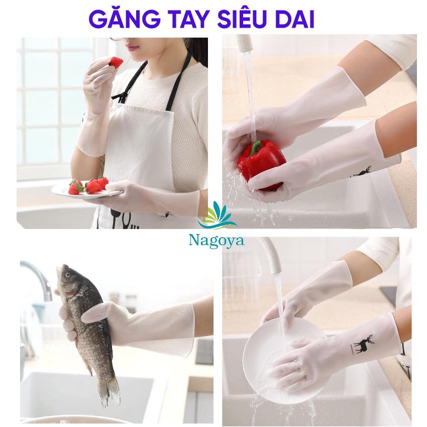 Găng Tay Cao Su Siêu Dai, Siêu Bền Loại Dài Chống Thấm Nước Trong Suốt