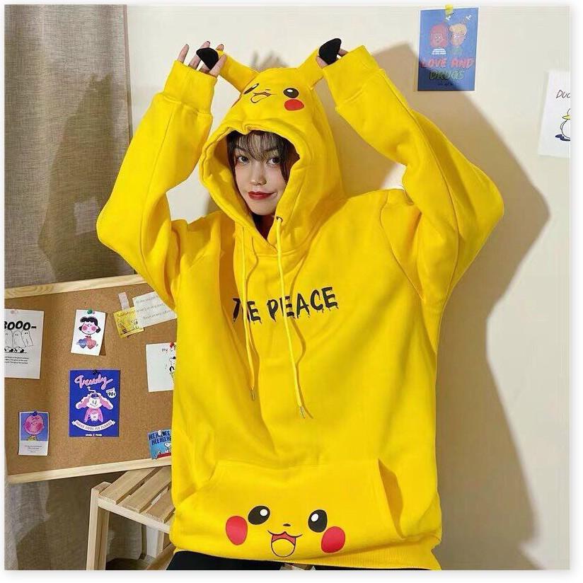 ÁO HOODIES PIKACHU NỮ SIÊU XINH SIÊU ĐÁNG YÊU FROM TO Y HÌNH THỜI TRANG KING STORE