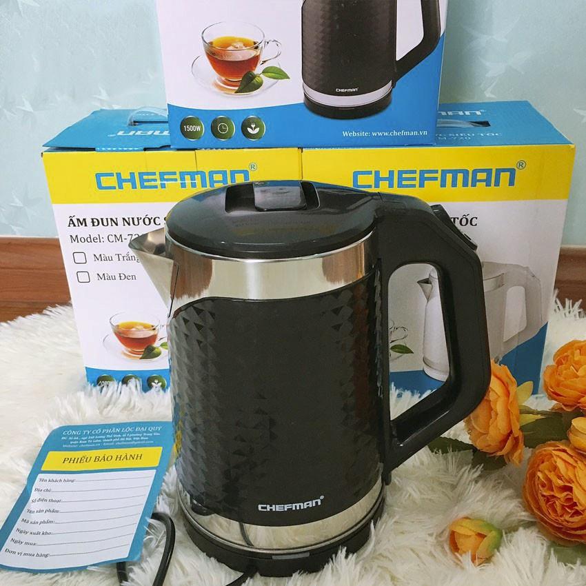 Ấm Siêu Tốc Chefman Chính Hãng 2 Lớp Cách Điện, Dung Tích 2 Lít