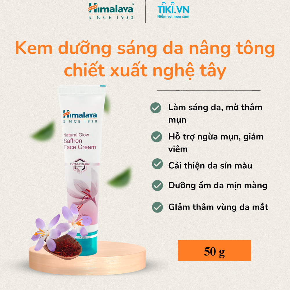 Kem Dưỡng Da Chiết Xuất Nghệ Tây Thiên Nhiên Làm Sáng Hồng Da - NATURAL GLOW SAFFRON FACE CREAM 50g